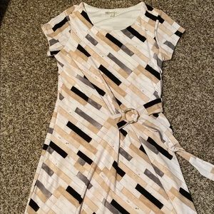 Cato Multi Color Short Sleeve Dress- X-Small